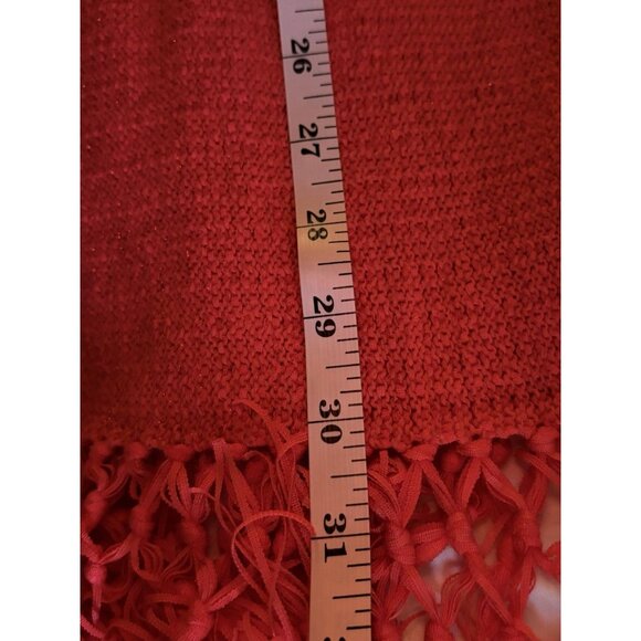 Lilly Pulitzer Tatum Red Metallic Tasseled Women’s Open Cardigan Size Small - Picture 9 of 9